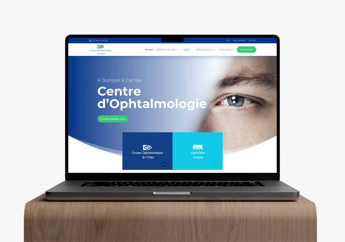 Site médical pour le Groupe Ophtalmologique de l'Odet – Communication digitale à Quimper