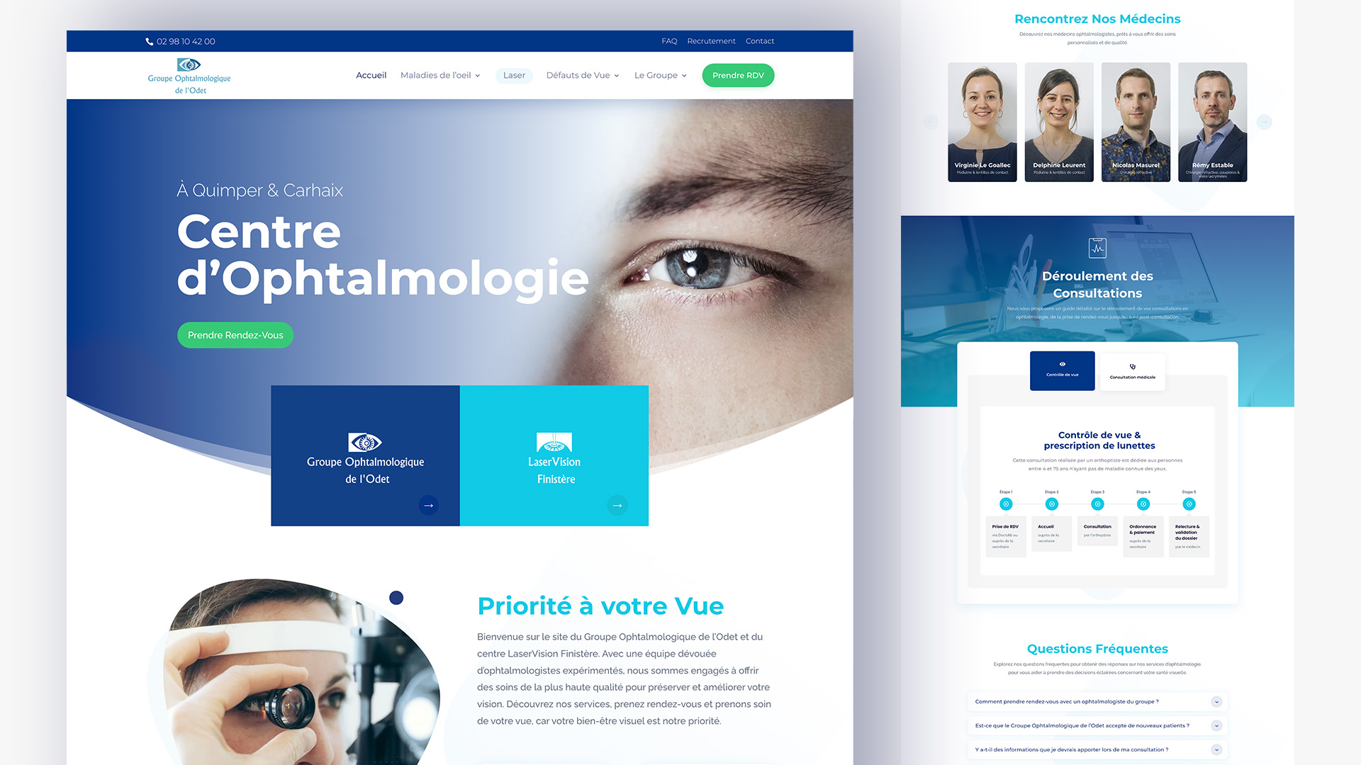 Site web Groupe Ophtalmologique de l'Odet