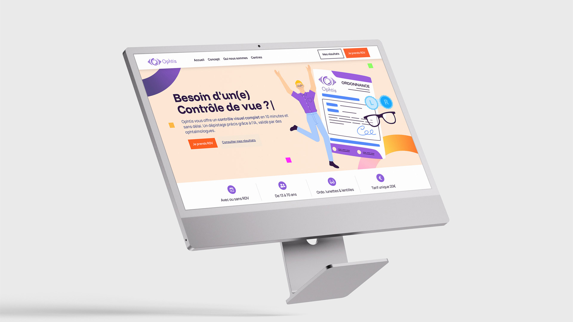 Site médical pour Ophtis à Quimper