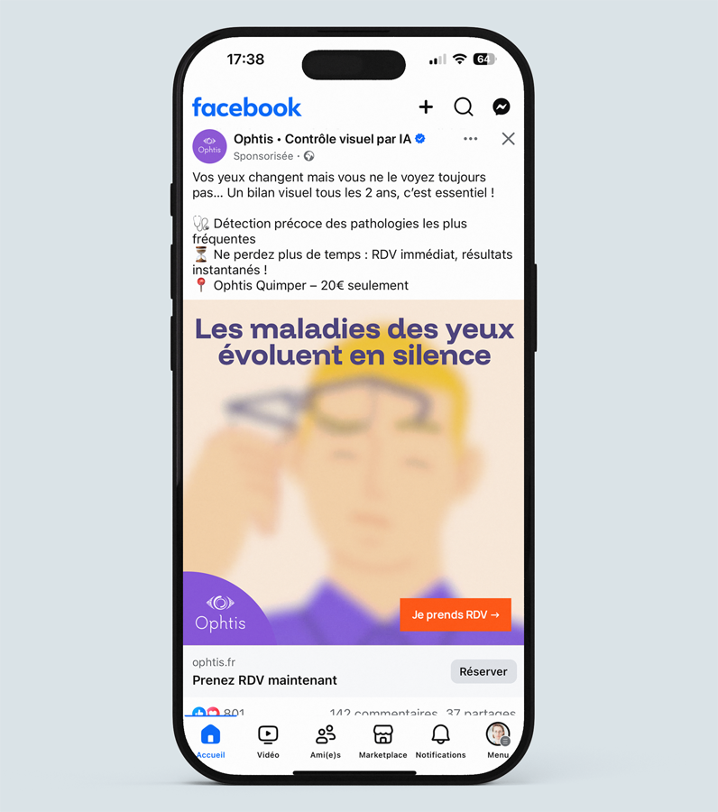 Publicité digitale Ophtis – Communication digitale à Quimper