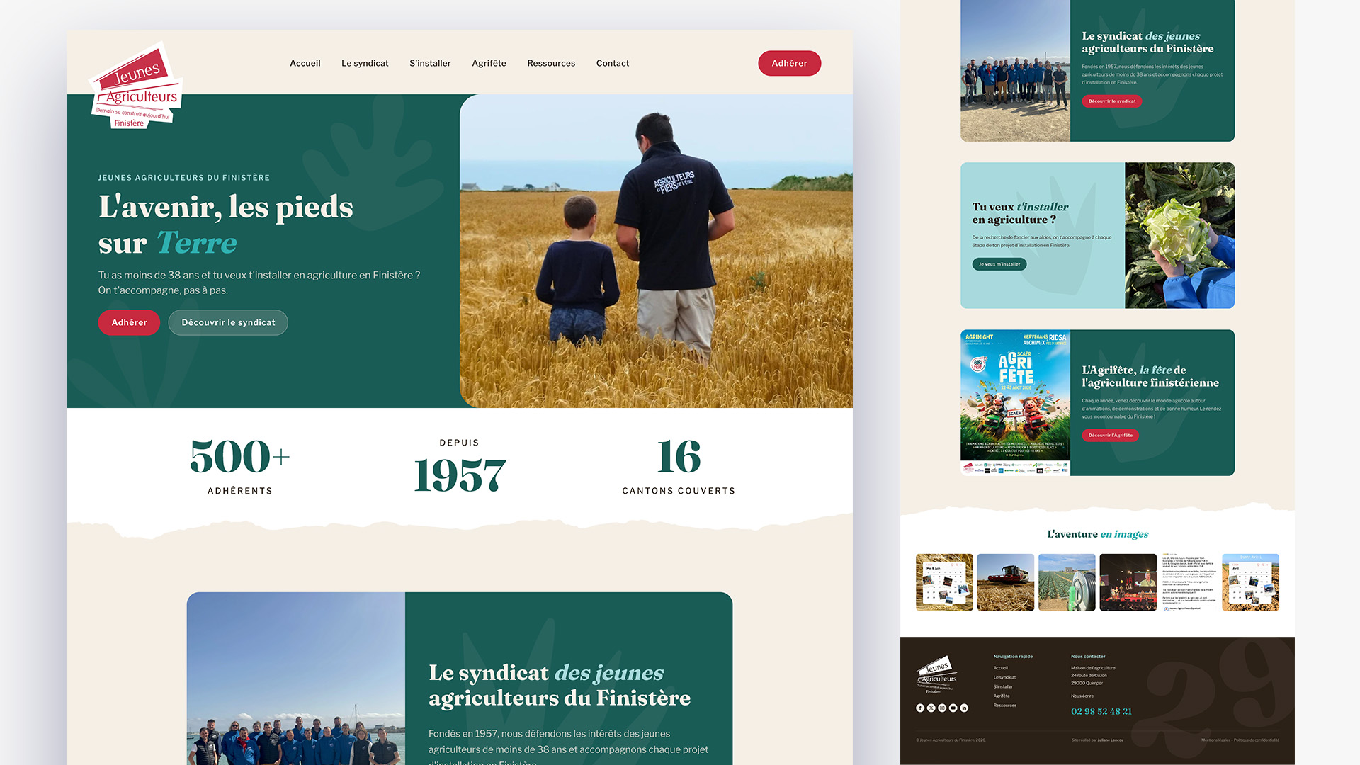 Site Jeunes Agriculteurs 29 – Juliane Lancou, communication digitale à Quimper